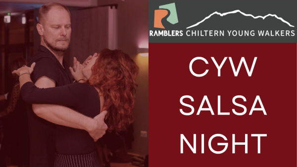 The picture includes Nadia dancing salsa with her partner